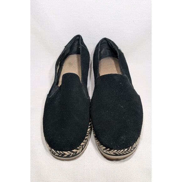 Tom's Women's Palma Espadrille Slip On Suede Flat Platform Shoe Sz US 9 black - Picture 5 of 7